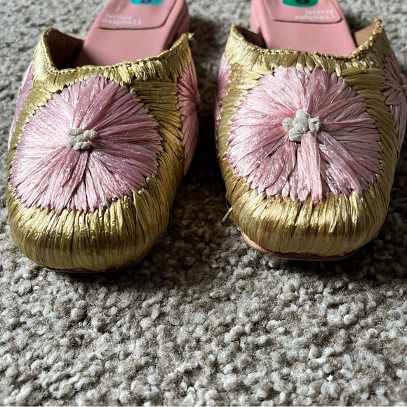 NWT Jeffrey Campbell Mitzy Slide Gold Pink 8 - Picture 7 of 11